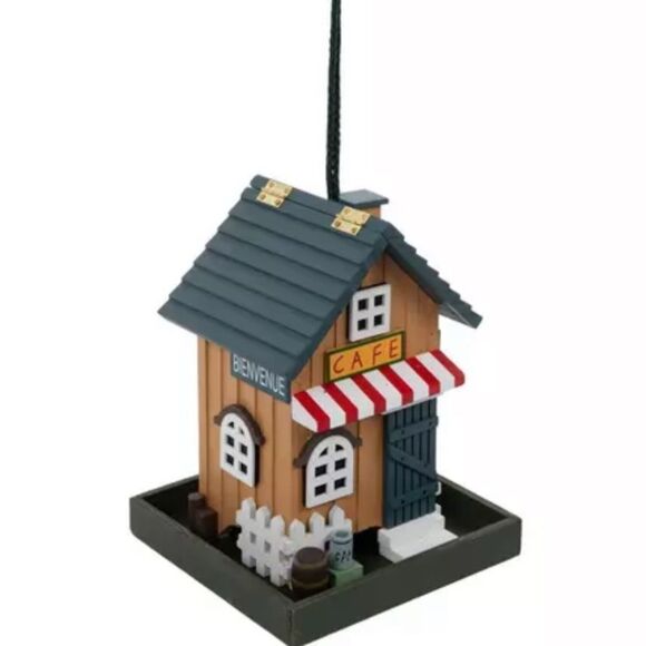 Cafe Wood Bird Feeder - Picture 1 of 3